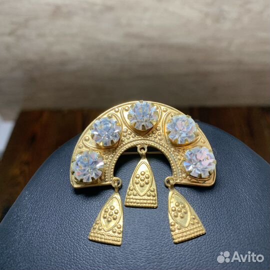 Винтажная Брошь Кокошник Сделано В СССР Ретро