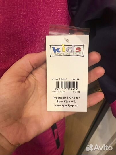 Зимний комбинезон для девочки 122 новый