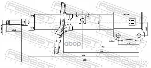 Амортизатор передний левый GAS.twin tube 106665