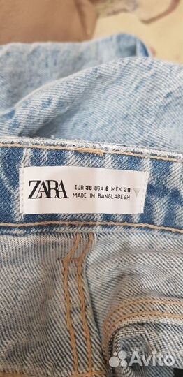 Джинсы zara mom fit р.38