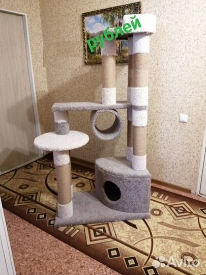 Домик для кошки, когтеточка