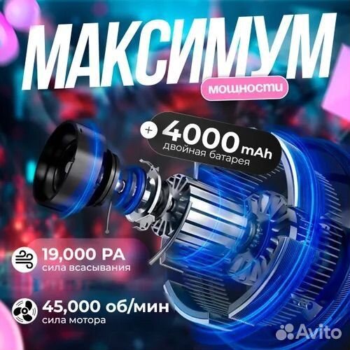 Портативный автомобильный пылесос №103