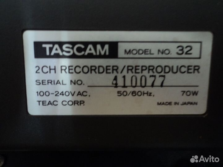 Tascam 32 Pro 2x38 катушечный