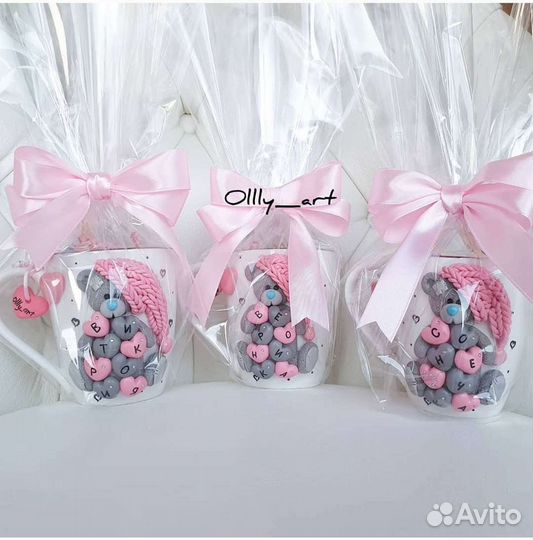 Кружка Teddy Bear именная. Ручная работа