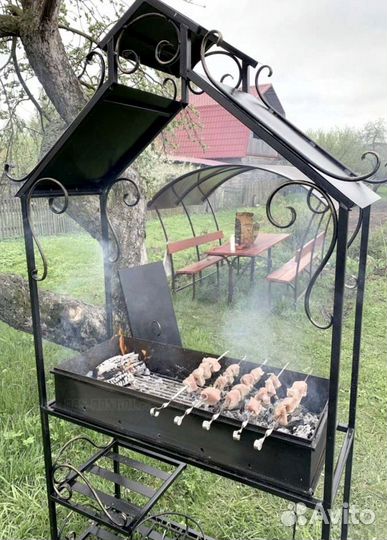 Мангал с печью