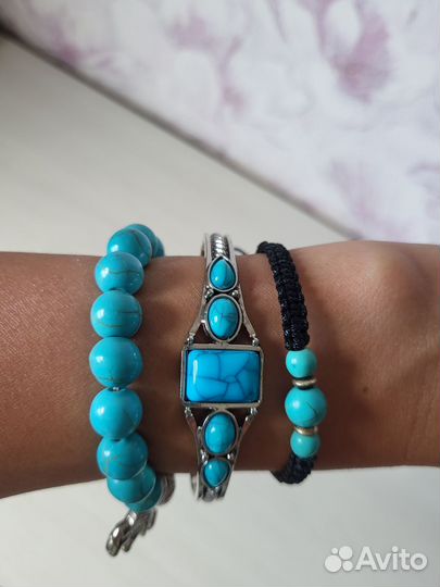 Браслет с бирюзой новый
