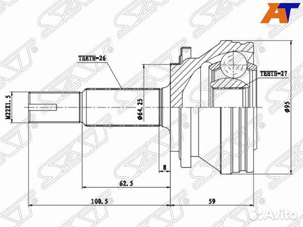Шрус привода toyota alphard