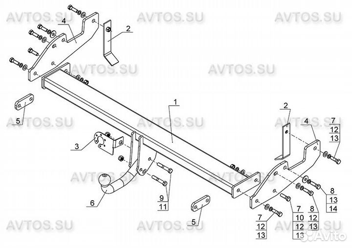 Фаркоп на toyota hilux (2005)