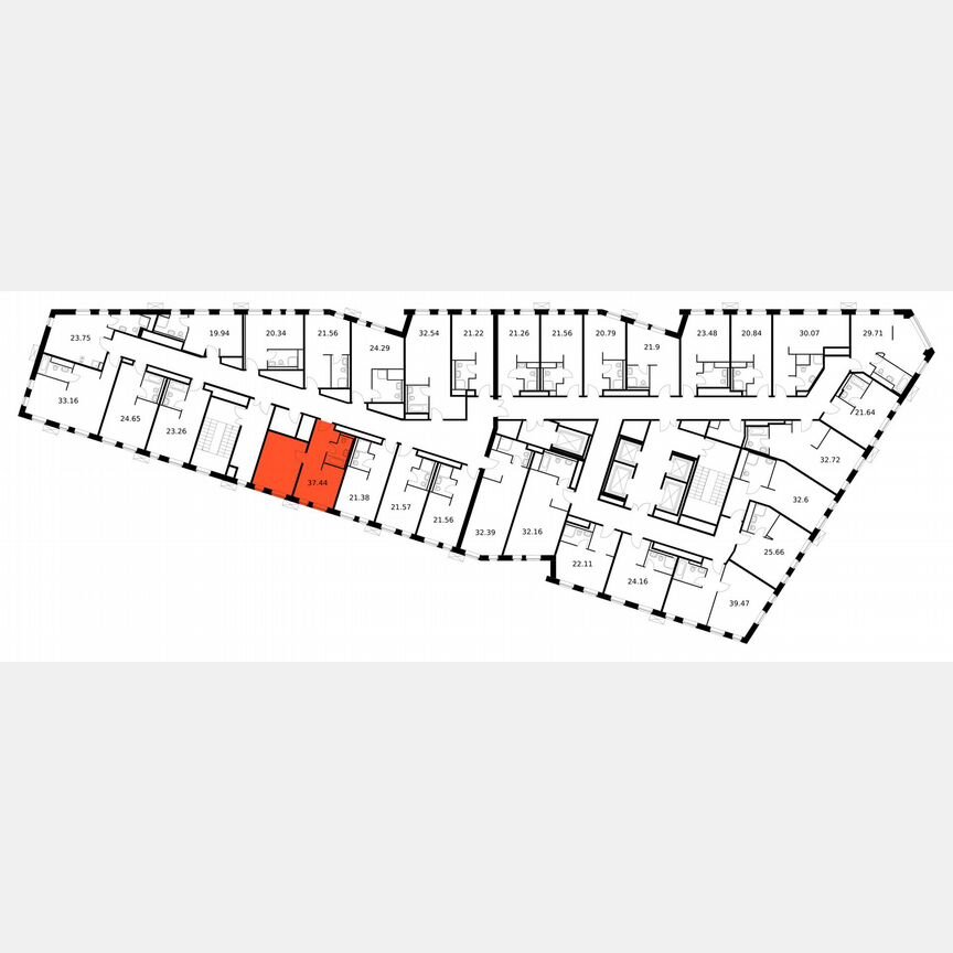 1-к. апартаменты, 37,4 м², 8/15 эт.