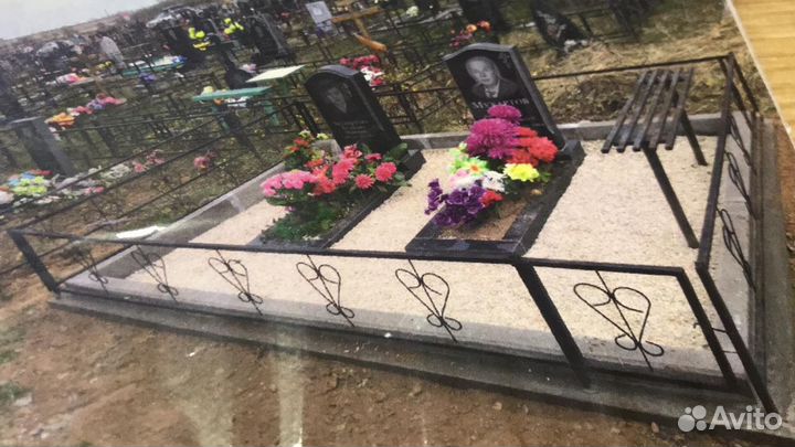 Изготовление памятников, оград, благоустройство за