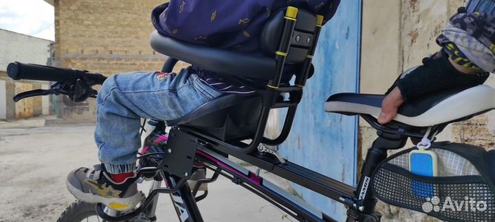 Детское кресло для велосипеда на раму