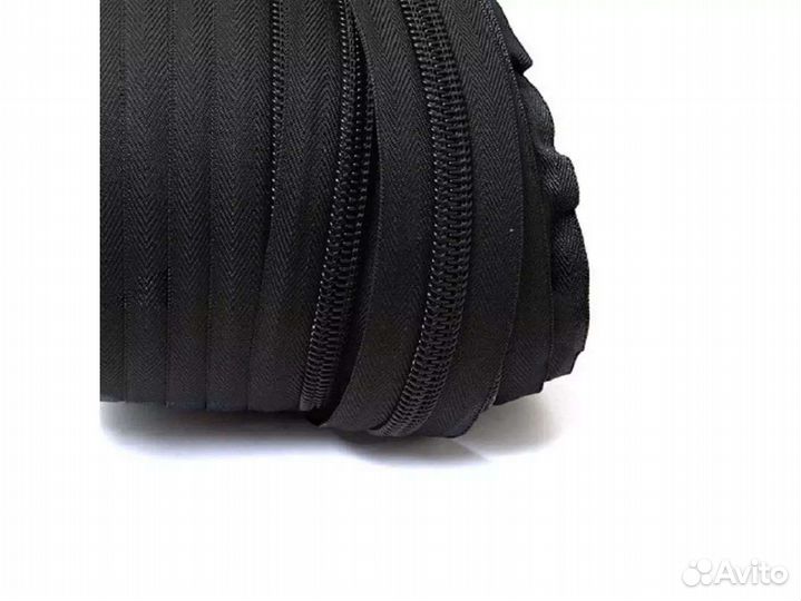 Молния рулонная спиральная черная Т5