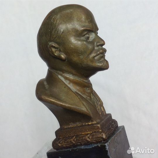 Бюст Ленина 1955 года, бронза мрамор Соцреализм