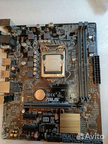 Материнская плата Asus H110M-K(LGA1151) +проц