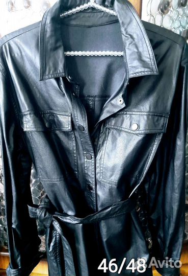 Жен. Рубашка Кожаная. Новая. Р. 46-48