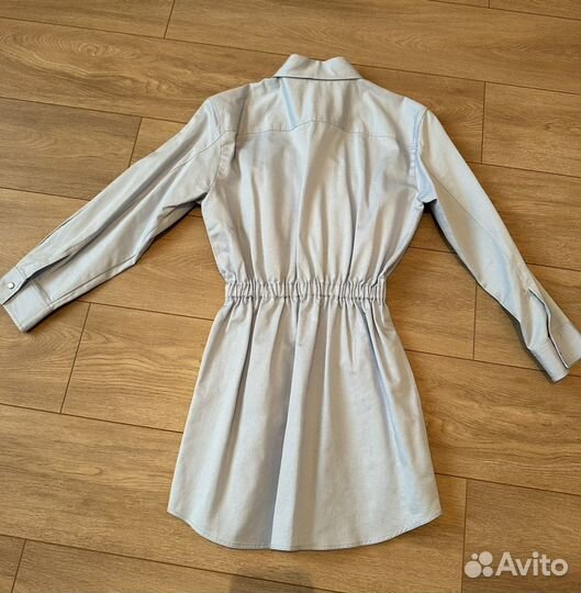 Джинсовое платье рубашка zara, xs