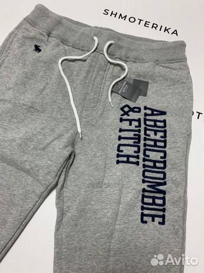 Abercrombie Fitch джоггеры серые с синим