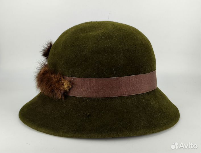 Шляпка женская Винтаж Фетровая Стиль 30х годов