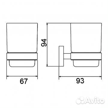 Стакан для зубных щёток Timo Selene 12033/03 черны