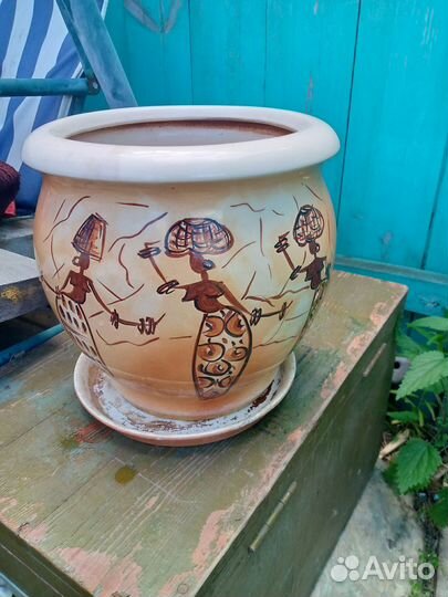 Горшок для цветов большой бу