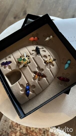 Винтажная брошь пчела комплект Joan Rivers