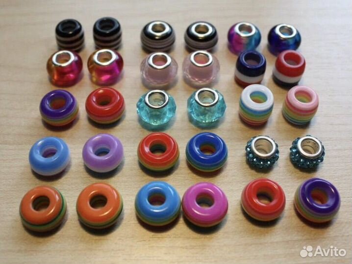 Шармы бусины для рукоделия набор 30 шт