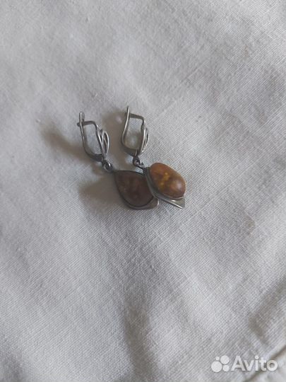 Серебряные серьги СССР