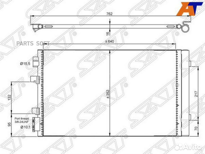 Радиатор кондиционера Рено Сценик 09