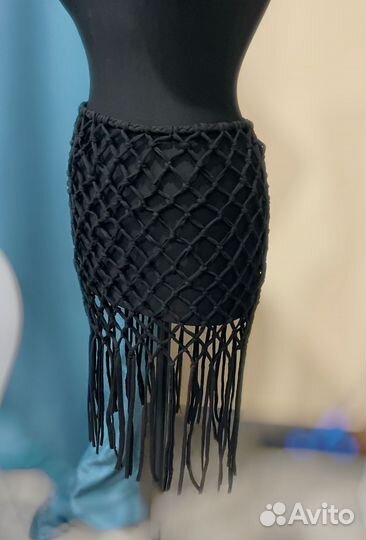 Юбка-сетка для пляжа ручной работы