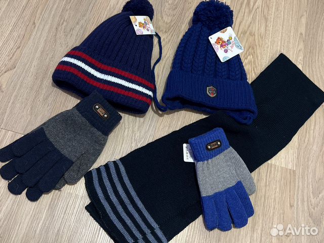 Комплект шапка шарф перчатки 6-8 лет