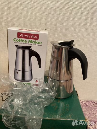 Кофеварка 200ml 4 чашки Польша