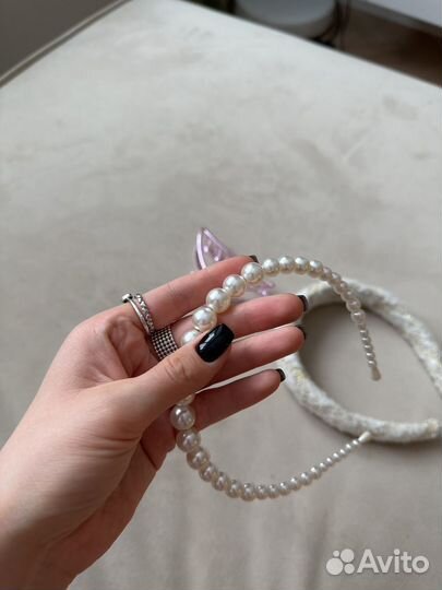 Ободок и крабик для волос