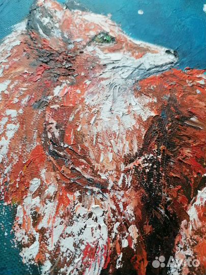 Картина маслом на холсте лиса