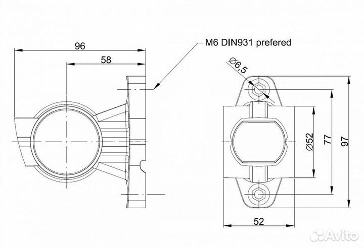 Фонарь контурный на прицеп FT-140 A L (левый) фон