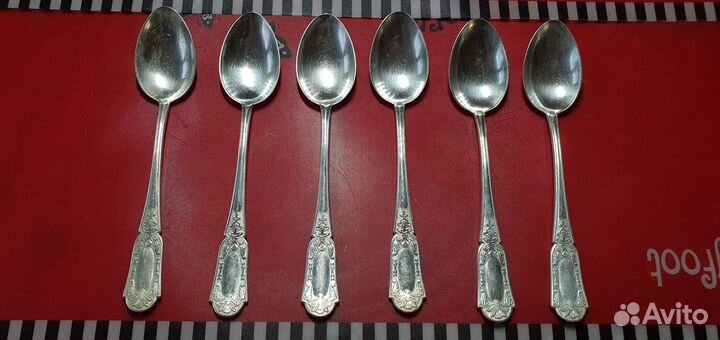 Ложки чайные серебро 875 пробы СССР «Ювеель»