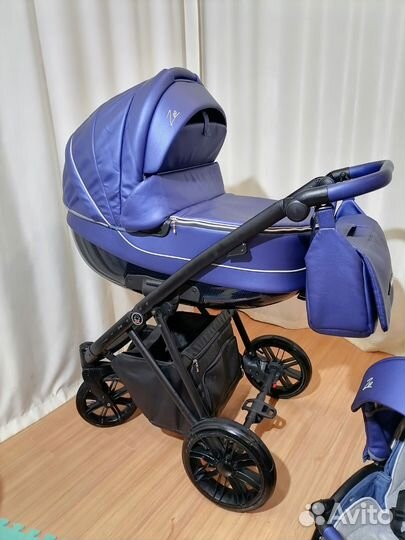 Коляска camarelo zeo 3 в 1/ эко кожа