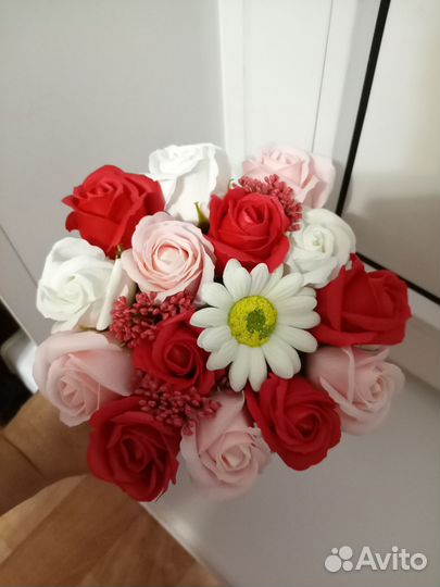Букет из мыльных роз