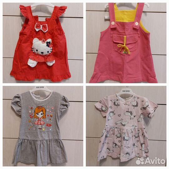 2 пакета вещей на девочку 3-4 года, р.98-104см