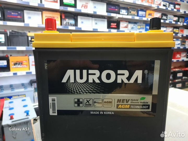 Акб 45Ач Aurora JIS AGM S46B24R Toyota Prius