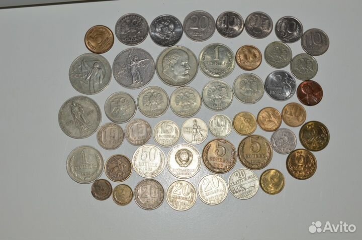 Монеты регулярного чекана 1954-2016 СССР РФ США