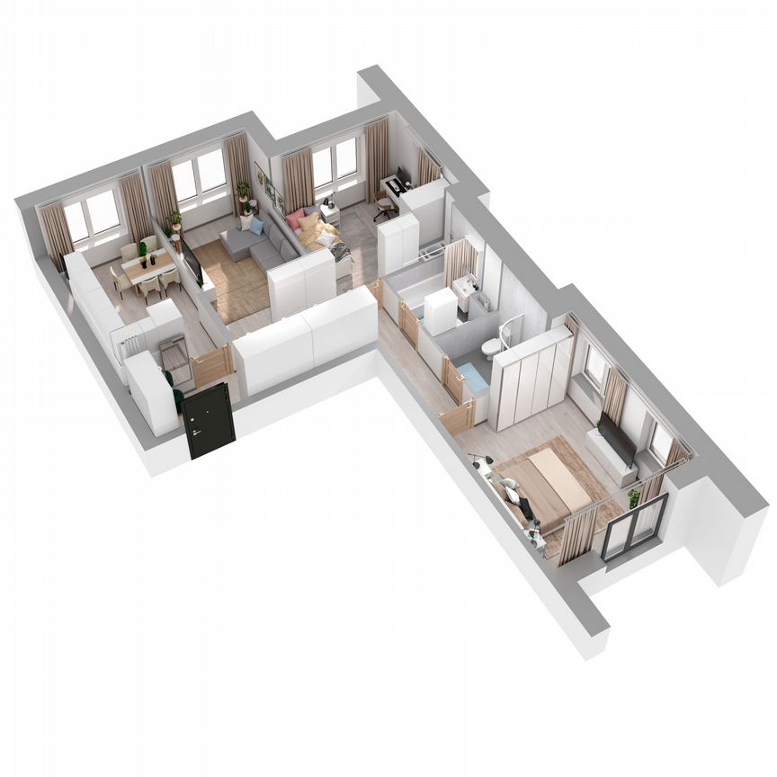 3-к. квартира, 71,7 м², 1/27 эт.