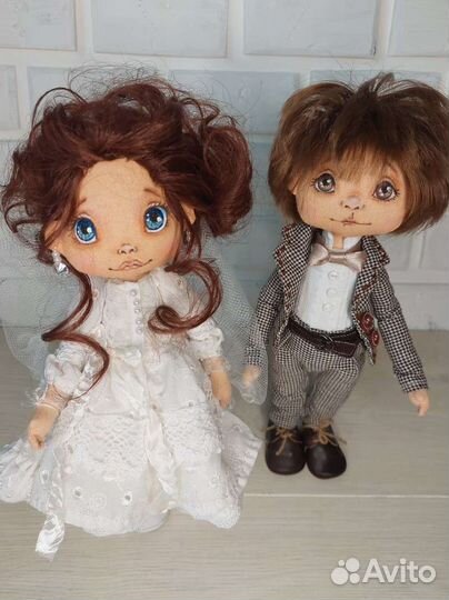 Свадебная кукла ручной работы