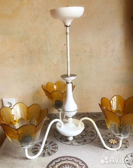 Люстра Тюльпаны – винтаж – предметы интерьера СССР