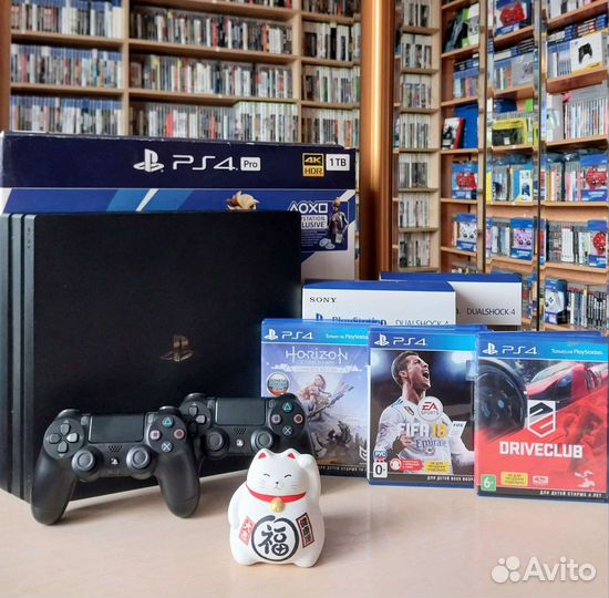 PS4 Pro + 100 игр 1tb ps4 с играми пс4 1тб