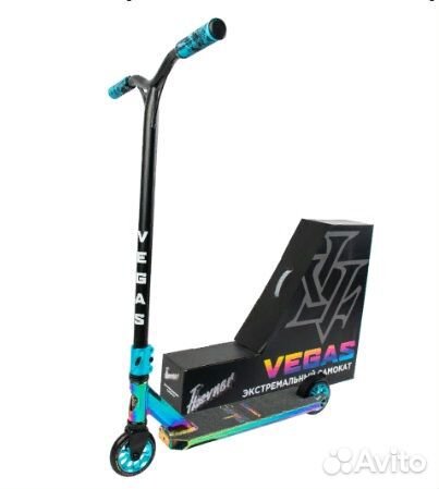 Самокат трюковый vegas неохром