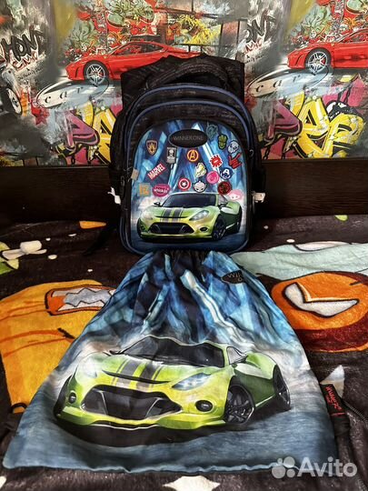 Рюкзак портфель школьный+мешок