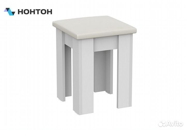 Табурет квадратный №1 белый