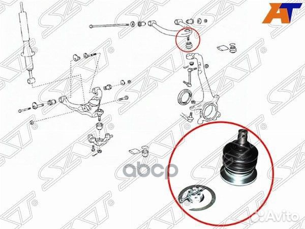 Шаровая опора верхнего рычага toyota land cruis