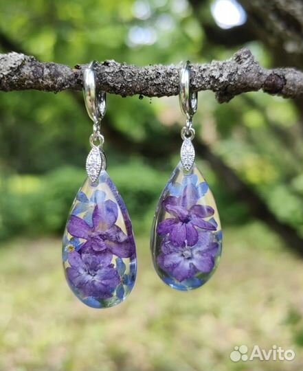 Серьги из эпоксидной смолы