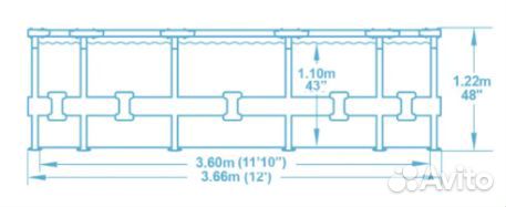 Бассейн каркасный Bestway 56420 BW 366x122 см
